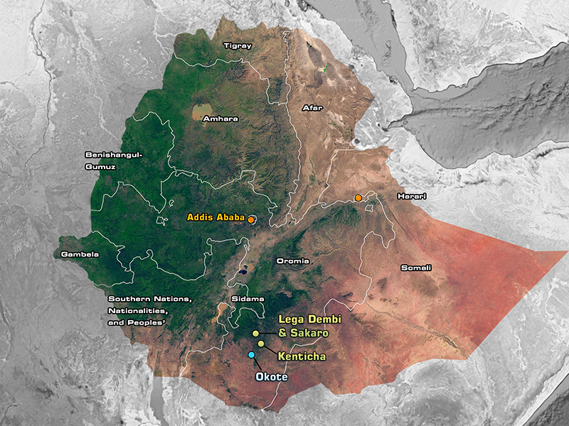 Abyssinian Gold Adola Belt okote gold project location